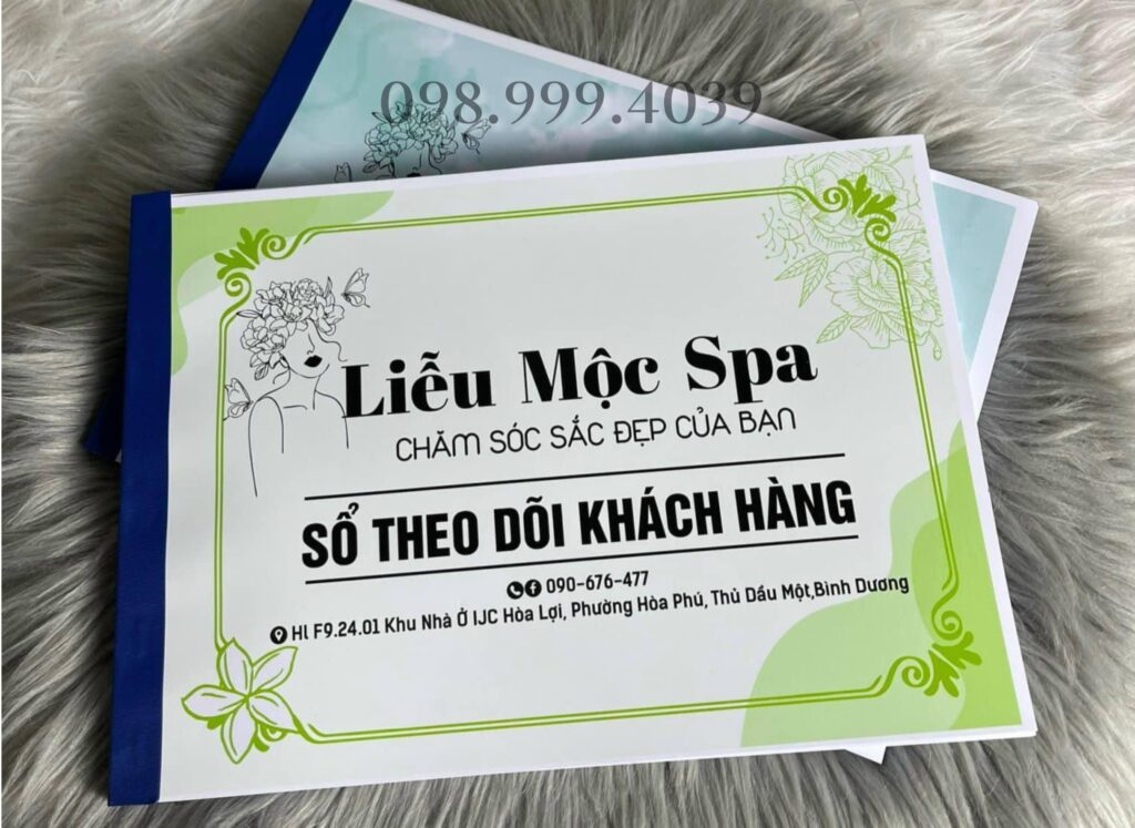 Sổ Theo Dõi Khách Hàng và Sổ Doanh Thu - Xưởng In Như Hảo