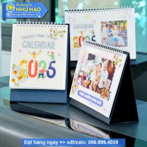 In Lịch Để Bàn Chữ A 2025