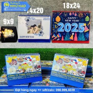 Lịch Để Bàn Chữ A Năm 2025