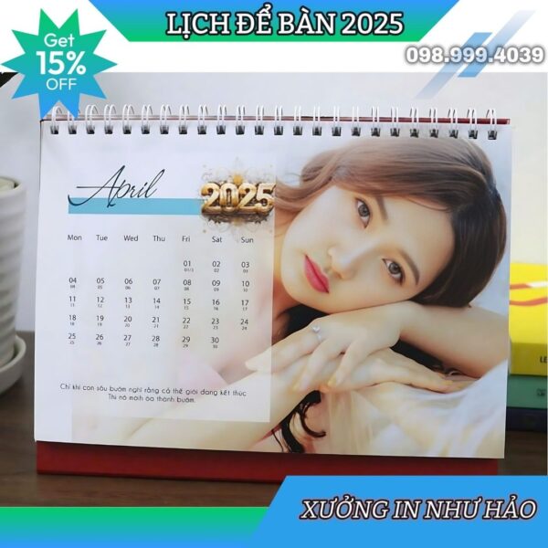 Lịch Để Bàn Năm Mới 2025