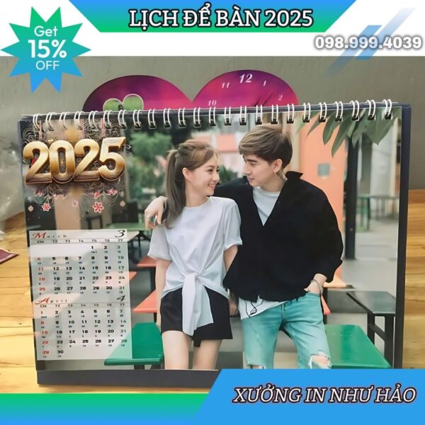 Lịch Để Bàn Năm Mới 2025