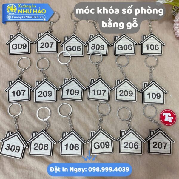 Mua Móc Khóa Số Phòng Bằng Gỗ Ở Đâu Chất Lượng, Xưởng In Như Hảo Chuyên Sản Xuất Móc Khóa Gỗ Theo Yêu Cầu - Hình ảnh 6