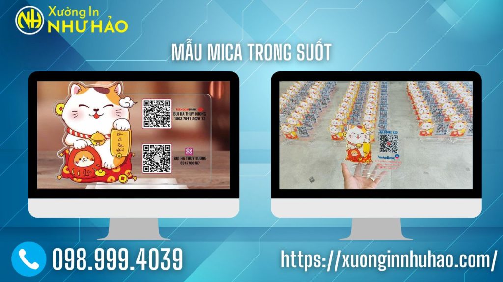 Mẫu Mica Trong Suốt Tối Giản
