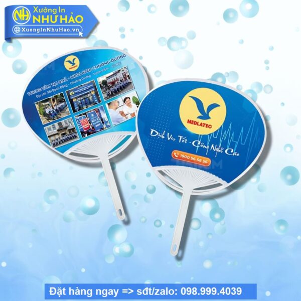 quạt nhựa cầm tay quảng cáo