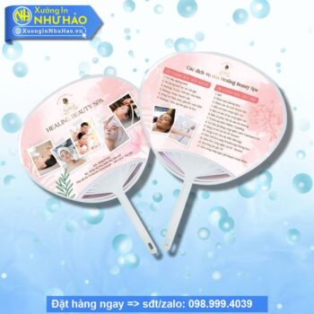 quạt nhựa cầm tay quảng cáo
