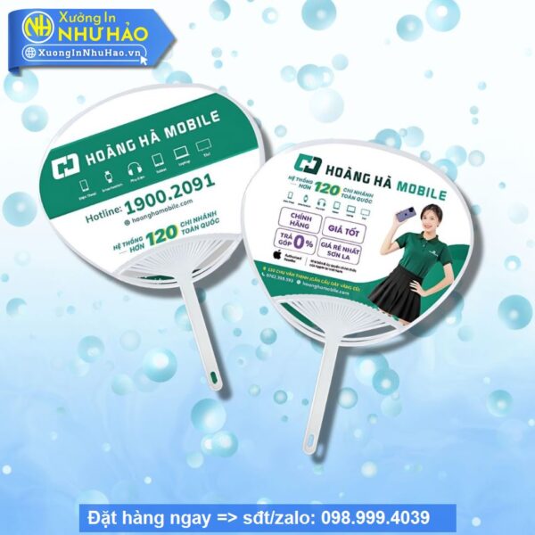 quạt nhựa cầm tay quảng cáo