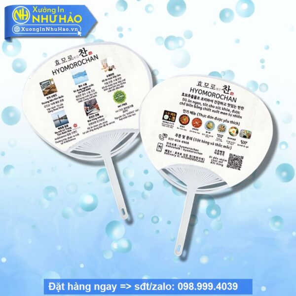 quạt nhựa cầm tay quảng cáo
