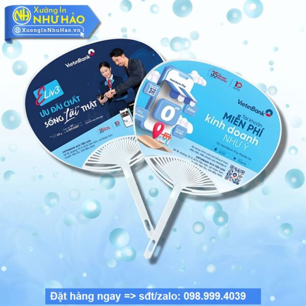 quạt nhựa cầm tay quảng cáo