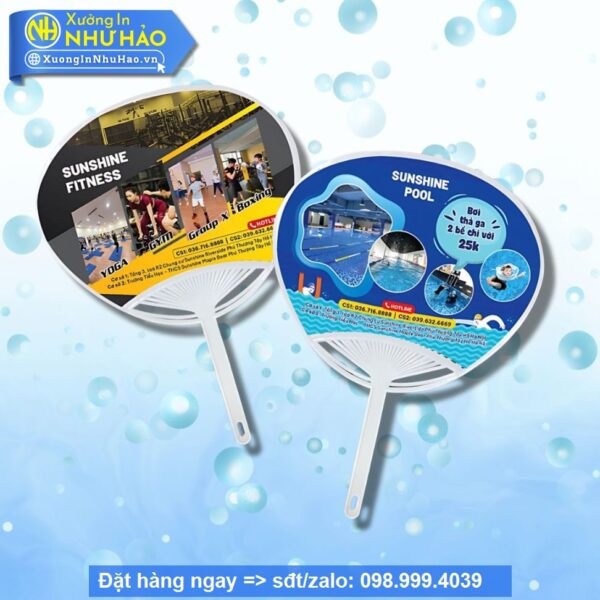 quạt nhựa cầm tay quảng cáo