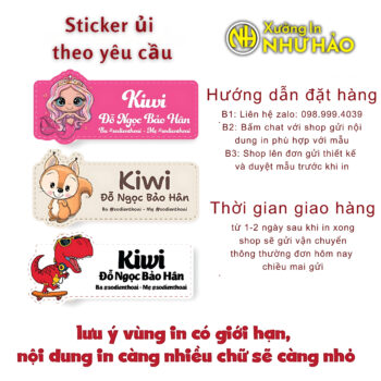 sticker ủi theo yêu cầu
