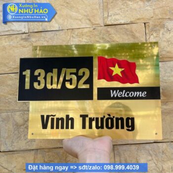 Biển Số Nhà Alu Vàng Gương: Sang Trọng, Bền Đẹp Vượt Thời Gian