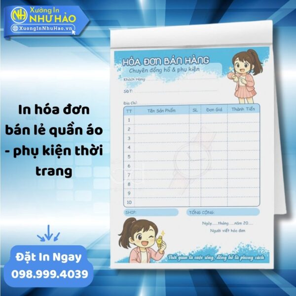 (Ship 4 Ngày) In Hóa Đơn Bán Lẻ Quần Áo - Thời Trang Giá Rẻ Theo Yêu Cầu - Hình ảnh 3
