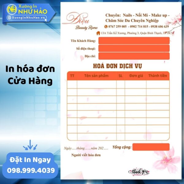 In Hóa Đơn Cửa Hàng Theo Yêu Cầu, In Hóa Đơn 2 Liên Giá Rẻ, Chất Lượng - Xưởng In Như Hảo - Hình ảnh 2