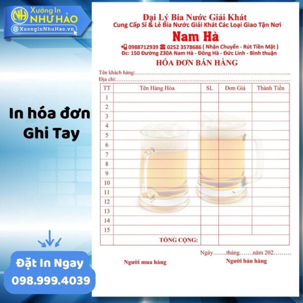 Tìm Nơi In Hóa Đơn Ghi Tay Theo Yêu Cầu? In Hóa Đơn 2 Liên Chất Lượng Cao - Hình ảnh 4
