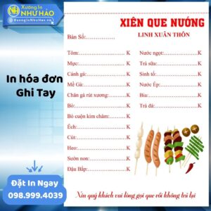 Tìm Nơi In Hóa Đơn Ghi Tay Theo Yêu Cầu? In Hóa Đơn 2 Liên Chất Lượng Cao