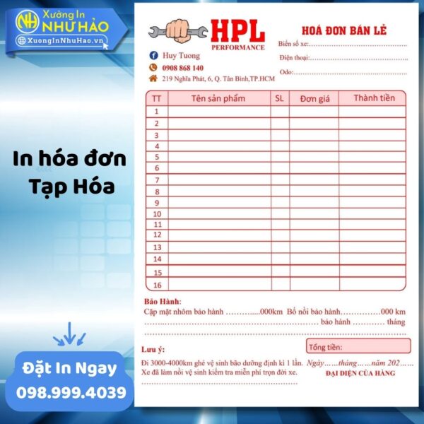 Giải Pháp In Hóa Đơn Tạp Hóa Toàn Diện Từ Như Hảo. Mẫu Mã Đa Dạng, Tùy Chỉnh Linh Hoạt, Giấy Tốt, Mực Nét - Hình ảnh 4