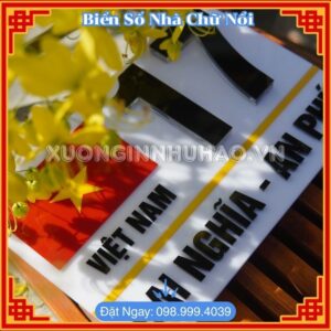 Biển Số Nhà Chữ Nổi