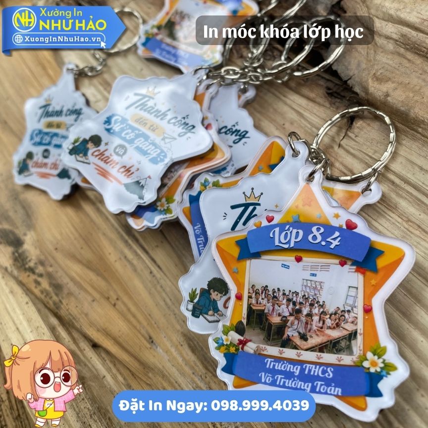 In Móc Khóa Lớp Học Làm Quà Tặng Học Sinh, Thầy Cô Ý Nghĩa - Ảnh 2