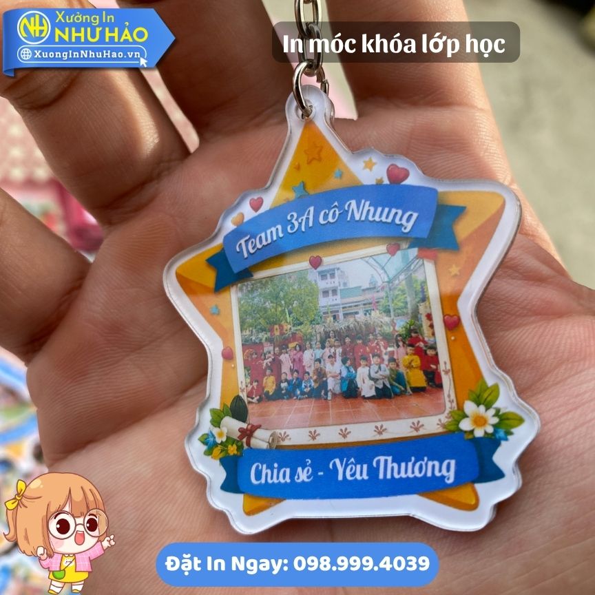 In Móc Khóa Lớp Học Làm Quà Tặng Học Sinh, Thầy Cô Ý Nghĩa - Ảnh 5
