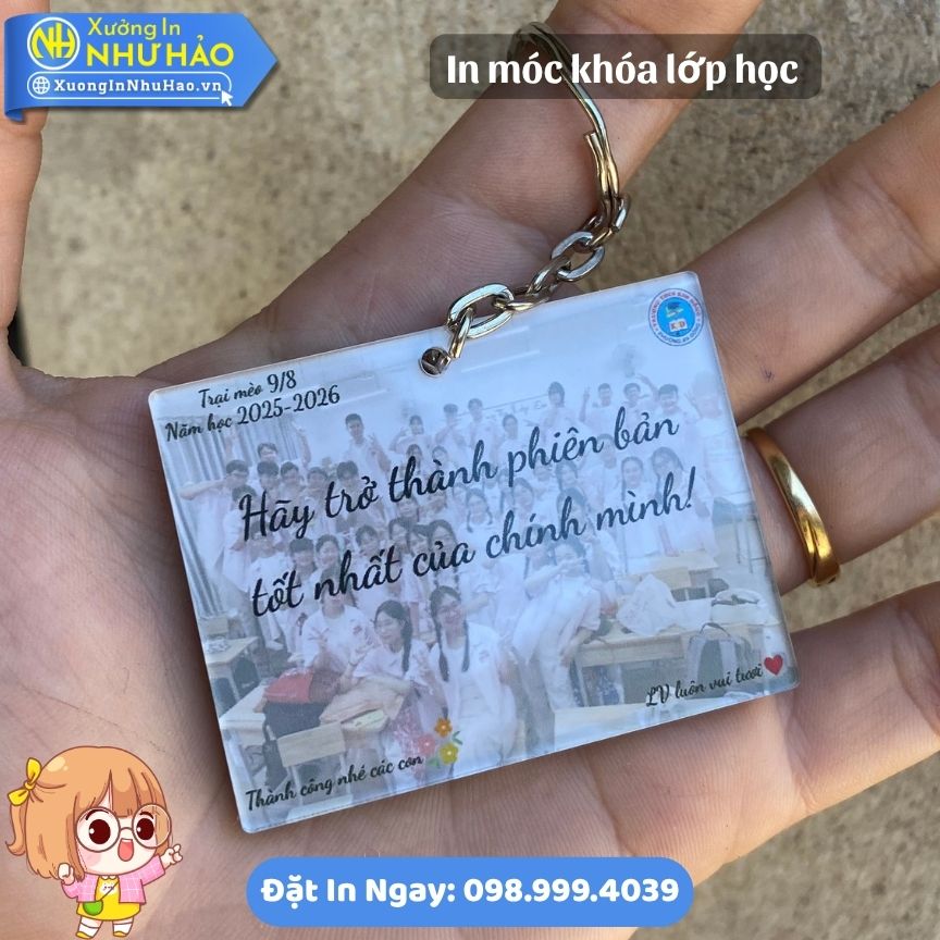 In Móc Khóa Lớp Học Làm Quà Tặng Học Sinh, Thầy Cô Ý Nghĩa - Ảnh 4