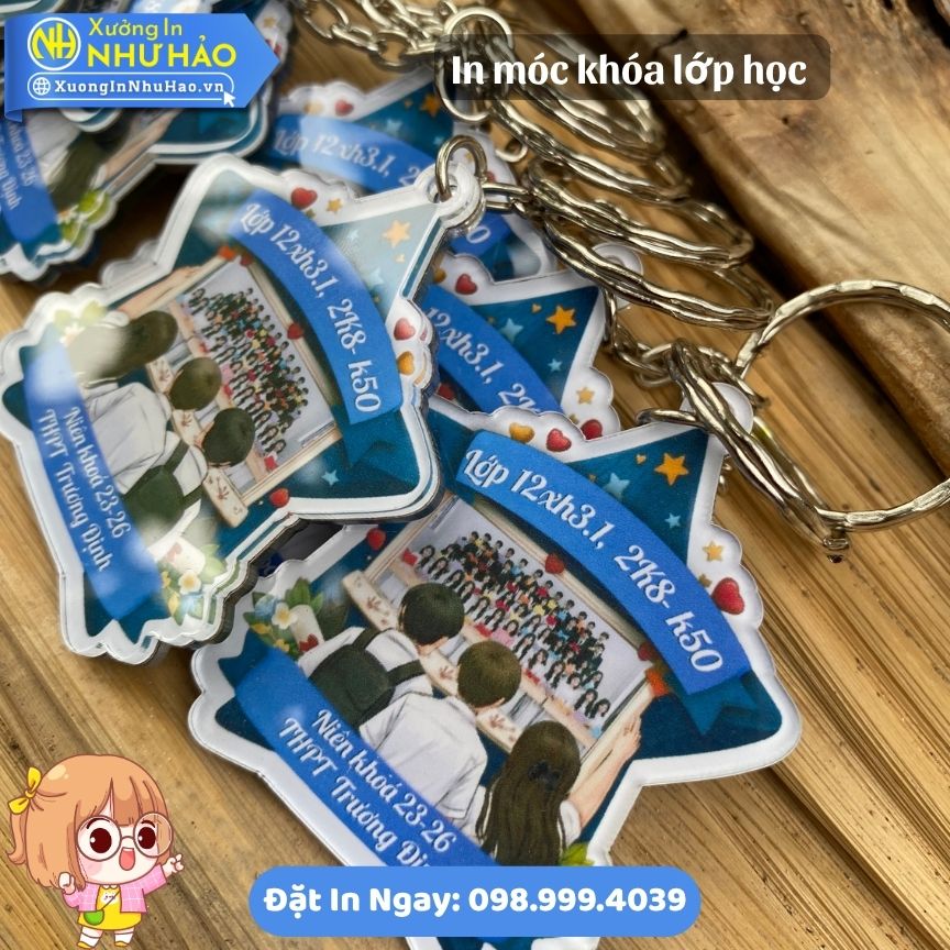 In Móc Khóa Lớp Học Làm Quà Tặng Học Sinh, Thầy Cô Ý Nghĩa