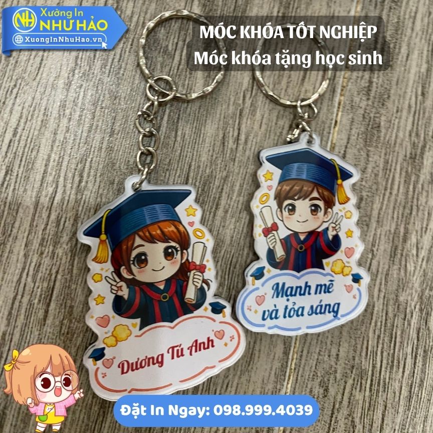 In Móc Khóa Tốt Nghiệp Cử Nhân Làm Quà Tặng Thiết Kế Theo Yêu Cầu Lấy Nhanh Tại Xưởng - Ảnh 2