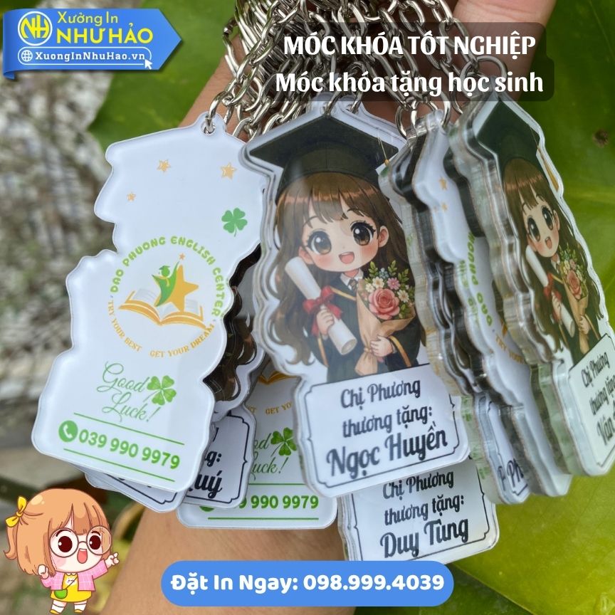 In Móc Khóa Tốt Nghiệp Cử Nhân Làm Quà Tặng Thiết Kế Theo Yêu Cầu Lấy Nhanh Tại Xưởng - Ảnh 6
