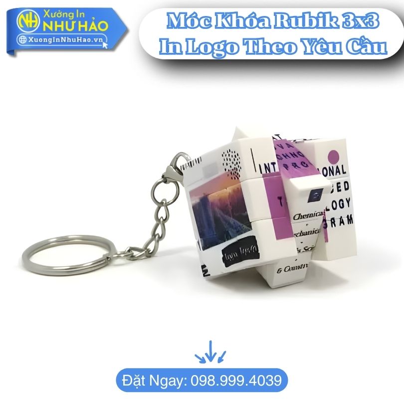 Đặt Làm Móc Khóa Rubik 3×3 In Logo Theo Yêu Cầu Chất Lượng Cao Giá Tốt Tại Xưởng Như Hảo - Ảnh 2