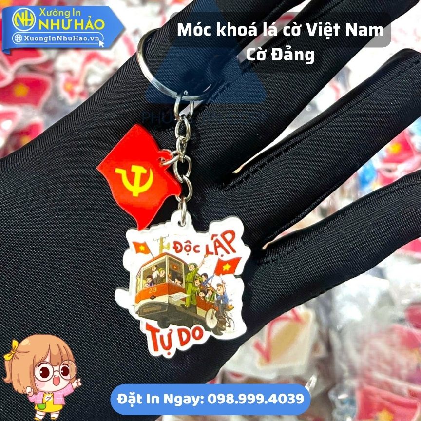 In Móc Khóa Lá Cờ Việt Nam, Cờ Đảng Giá Rẻ, Giao Hàng Toàn Quốc | Xưởng In Như Hảo Sản Xuất Theo Yêu Cầu Uy Tín - Ảnh 6
