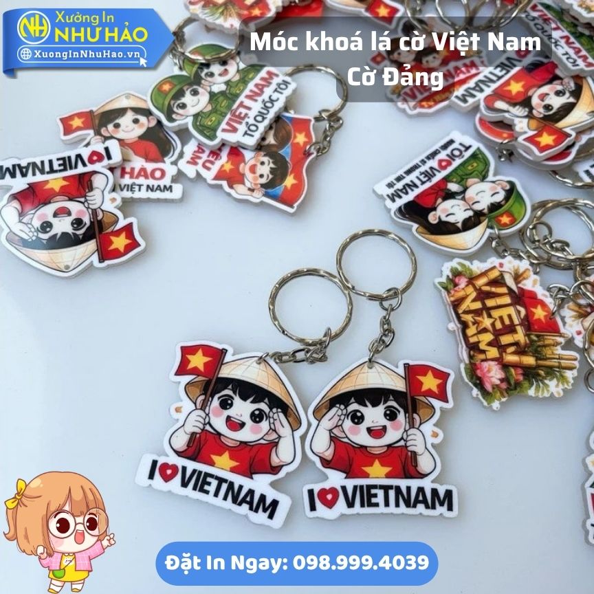 In Móc Khóa Lá Cờ Việt Nam, Cờ Đảng Giá Rẻ, Giao Hàng Toàn Quốc | Xưởng In Như Hảo Sản Xuất Theo Yêu Cầu Uy Tín - Ảnh 5