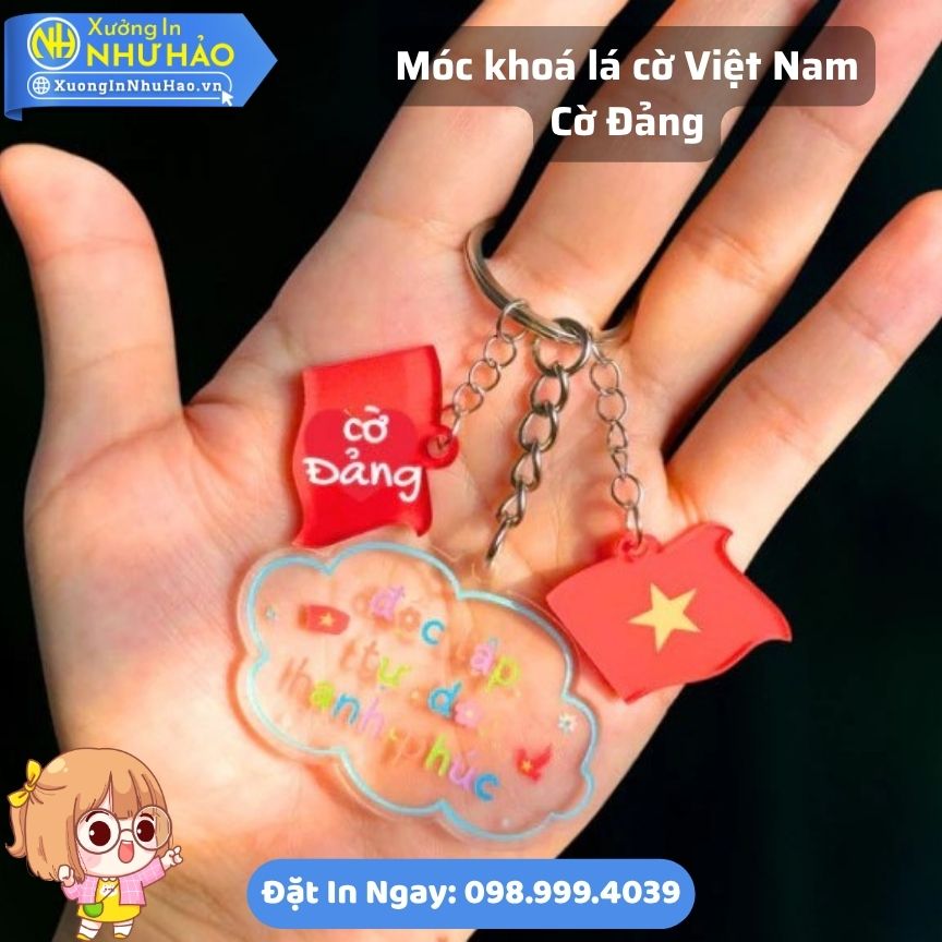 In Móc Khóa Lá Cờ Việt Nam, Cờ Đảng Giá Rẻ, Giao Hàng Toàn Quốc | Xưởng In Như Hảo Sản Xuất Theo Yêu Cầu Uy Tín - Ảnh 4