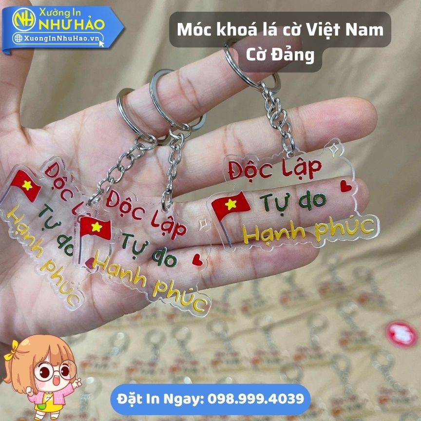 In Móc Khóa Lá Cờ Việt Nam, Cờ Đảng Giá Rẻ, Giao Hàng Toàn Quốc | Xưởng In Như Hảo Sản Xuất Theo Yêu Cầu Uy Tín - Ảnh 3