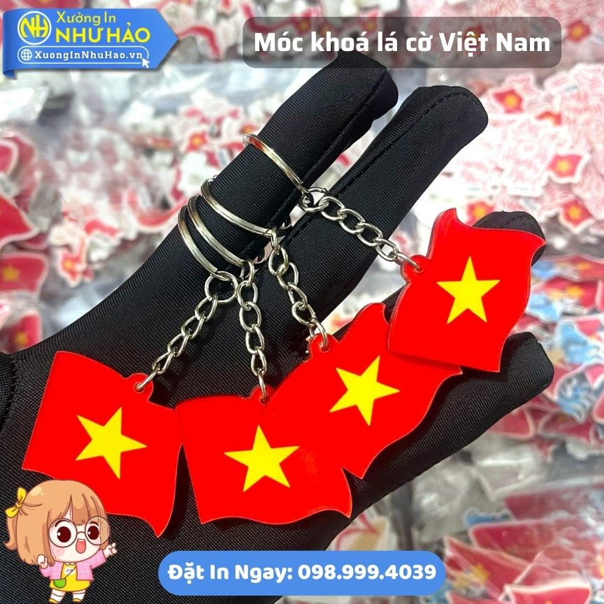 In Móc Khóa Lá Cờ Việt Nam, Cờ Đảng Giá Rẻ, Giao Hàng Toàn Quốc | Xưởng In Như Hảo Sản Xuất Theo Yêu Cầu Uy Tín - Ảnh 2
