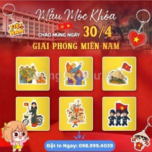 In Móc Khóa Mica - 30/4 Và 1/5 In Theo Yêu Cầu Giá Rẻ Tại Xưởng Tốt Tại Xưởng In Như Hảo