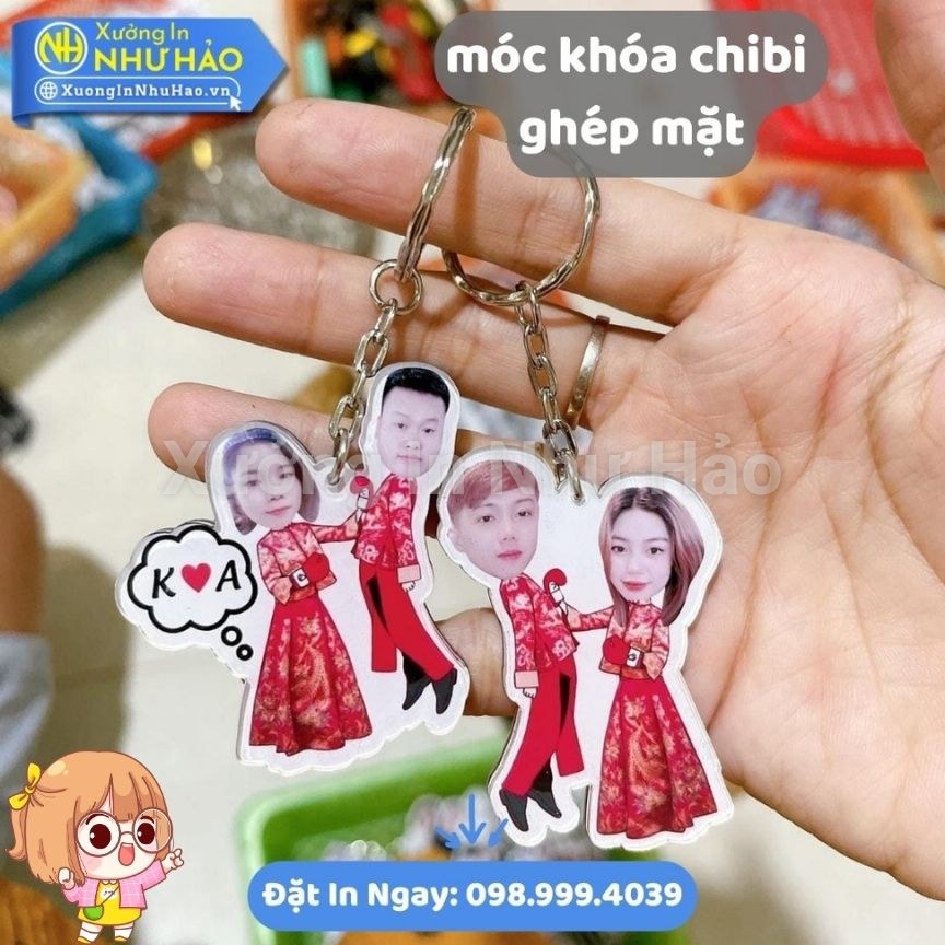 Xưởng In Móc Khóa Chibi Ghép Mặt Bé Thiết Kế Dễ Thương Chất Lượng Cao - Ảnh 2