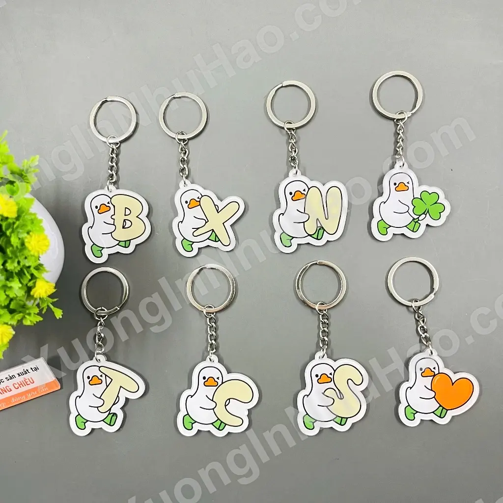 (CHỮ VỊT) - Móc Khóa Vịt Hoạt Hình, Móc Khóa Vịt Chữ Cái Dễ Thương, Đáng Yêu 3 (CHỮ VỊT) - Móc Khóa Vịt Hoạt Hình, Móc Khóa Vịt Chữ Cái Dễ Thương, Đáng Yêu 2