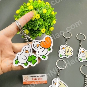 (CHỮ VỊT) - Móc Khóa Vịt Hoạt Hình, Móc Khóa Vịt Chữ Cái Dễ Thương, Đáng Yêu