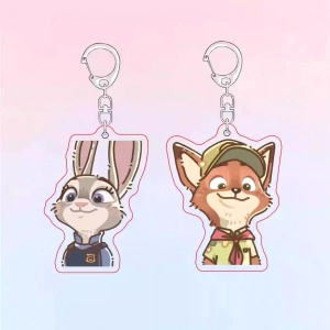 Mặt Dây Chuyền Zootopia Nick Fox Hàng Hóa Acrylic Judy Túi Đi Học Có Giá Trị Cao Móc Khóa 1