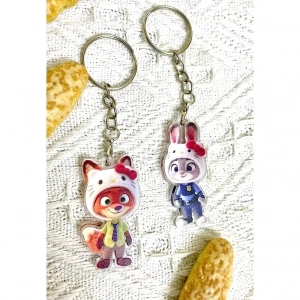 Mặt Dây Chuyền Zootopia Nick Fox Hàng Hóa Acrylic Judy Túi Đi Học Có Giá Trị Cao Móc Khóa