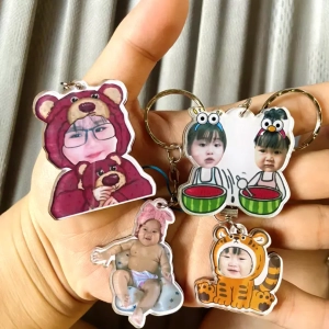 Móc Đeo Điện Thoại Acrylic In Theo Yêu Cầu Ghép Mặt Linh Thú Cute Cặp Đôi, Mẹ Và Bé Quà Tặng Ý Nghĩa Đáng Yêu -