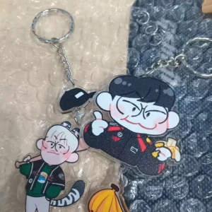 Móc Khóa 2 Tầng Acrylic SKT T1 Faker Gumayusi Oner Liên Minh Huyền Thoại LOL Cute Chibi Dễ Thương 1