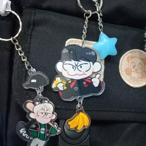 Móc Khóa 2 Tầng Acrylic SKT T1 Faker Gumayusi Oner Liên Minh Huyền Thoại LOL Cute Chibi Dễ Thương