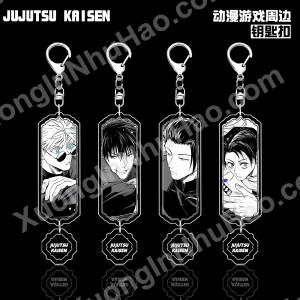 Móc Khóa Anime Jujutsu Kaisen Gojo Satoru Geto Suguru Manga Mặt Dây Chuyền Hình Acrylic Móc Khóa