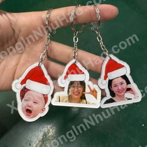 Móc Khóa Cắt Viền Noel Đáng Yêu , Nhận Đơn Từ 1 Móc, Miễn Phí Thiết Kế