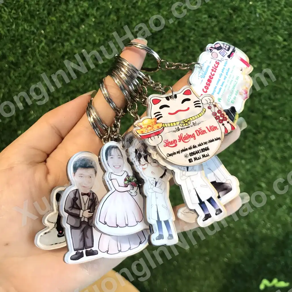Móc Khóa Chibi Cô Dâu Chú Rể - Cắt Và Ghép Hình Theo Yêu Cầu - 3 Móc Khóa Chibi Cô Dâu Chú Rể - Cắt Và Ghép Hình Theo Yêu Cầu - 2