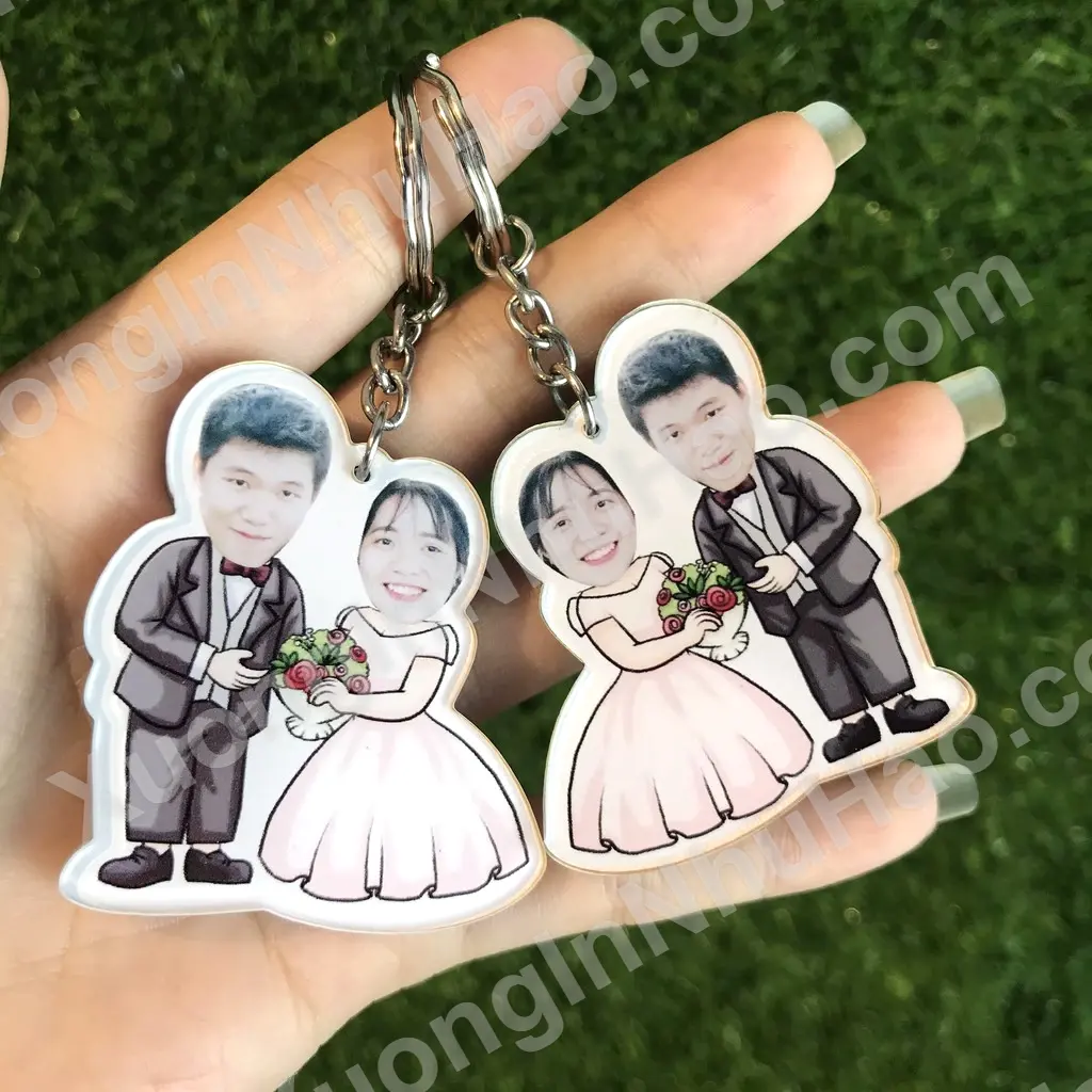 Móc Khóa Chibi Cô Dâu Chú Rể - Cắt Và Ghép Hình Theo Yêu Cầu - 4 Móc Khóa Chibi Cô Dâu Chú Rể - Cắt Và Ghép Hình Theo Yêu Cầu - 3
