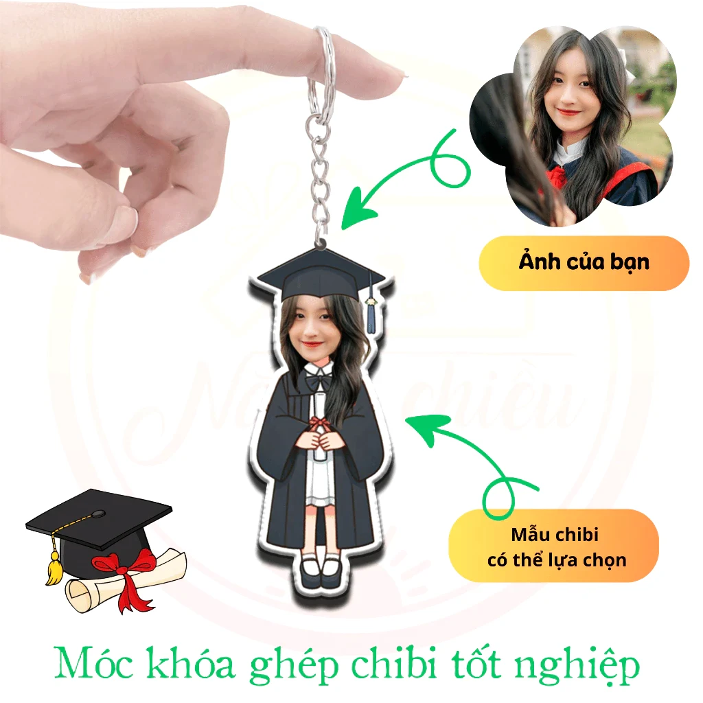 Móc Khóa Chibi Mẫu Tốt Nghiệp Nam, Nữ - Quà Tặng Bạn Bè Làm Kỷ Niệm Cuối Cấp, Đậu Đại Học - Ghép Mẫu Theo Yêu Cầu, Nhận Đơn Từ 1 Móc, Miễn Phí Thiết Kế 7 Móc Khóa Chibi Mẫu Tốt Nghiệp Nam, Nữ - Quà Tặng Bạn Bè Làm Kỷ Niệm Cuối Cấp, Đậu Đại Học - Ghép Mẫu Theo Yêu Cầu, Nhận Đơn Từ 1 Móc, Miễn Phí Thiết Kế 6