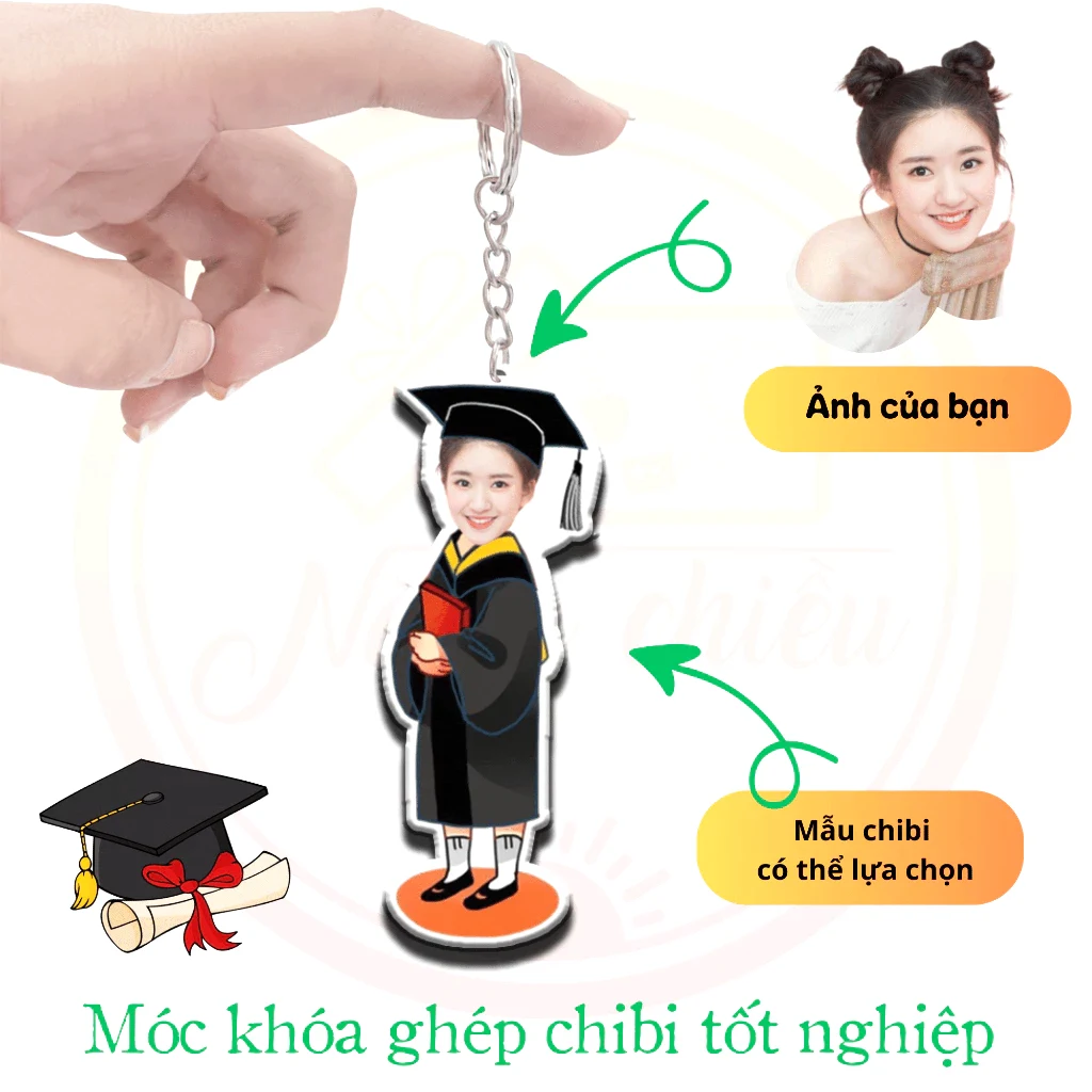 Móc Khóa Chibi Mẫu Tốt Nghiệp Nam, Nữ - Quà Tặng Bạn Bè Làm Kỷ Niệm Cuối Cấp, Đậu Đại Học - Ghép Mẫu Theo Yêu Cầu, Nhận Đơn Từ 1 Móc, Miễn Phí Thiết Kế 8 Móc Khóa Chibi Mẫu Tốt Nghiệp Nam, Nữ - Quà Tặng Bạn Bè Làm Kỷ Niệm Cuối Cấp, Đậu Đại Học - Ghép Mẫu Theo Yêu Cầu, Nhận Đơn Từ 1 Móc, Miễn Phí Thiết Kế 7