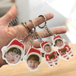 Móc Khóa Chibi Noel Dễ Thương - Ghép Mặt Cho Bé Yêu, Nhận Đơn Từ 1 Móc, Miễn Phí Thiết Kế 1