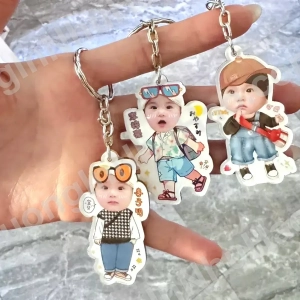 Móc Khóa Chipi In Hình Bé Theo Yêu Cầu Các Mẫu Dễ Thương Mới Nhất Cho Bé Đeo Balo Túi Xách_ĐH